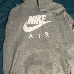 nike hoodie, grey